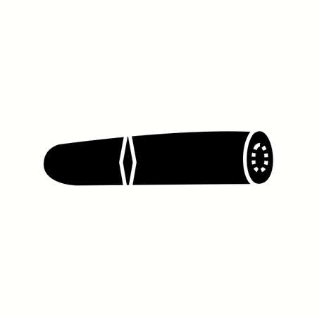 Unique Cigar Vector Glyph Iconのイラスト素材