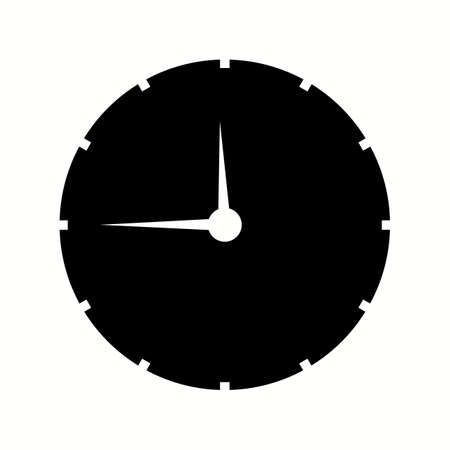 Unique Clock Glyph Vector Iconのイラスト素材