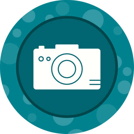 Unique Photograph On Camera Vector Glyph Iconのイラスト素材