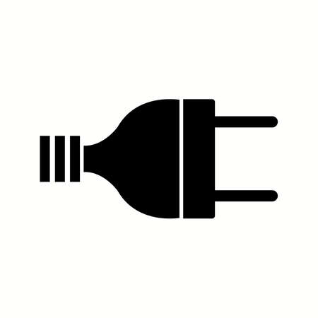 Unique Electric Plug Glyph Vector Iconのイラスト素材
