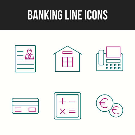 Beautiful Banking and finance vector icon setのイラスト素材