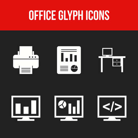 6 Unique vector icons in one set.のイラスト素材