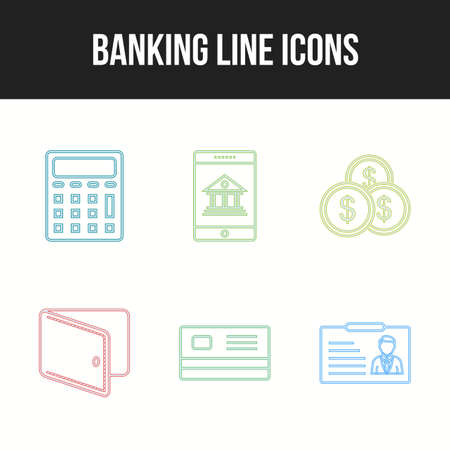 Banking icons for personal and commercial useのイラスト素材