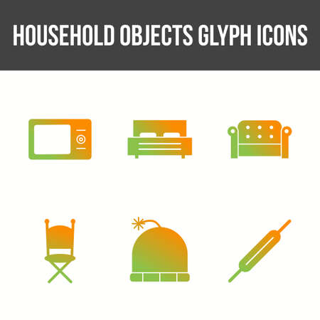 Unique Household Objects Vector Icon Setのイラスト素材