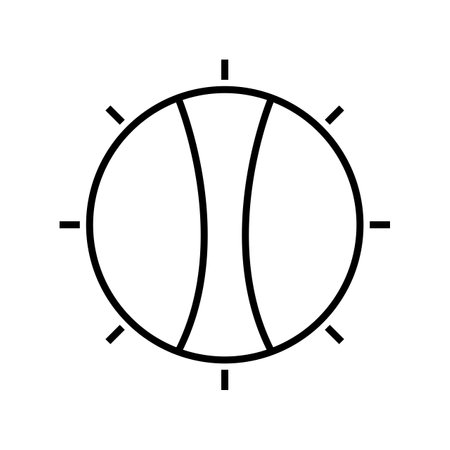 Unique Temperature Knob Line Vector Iconのイラスト素材