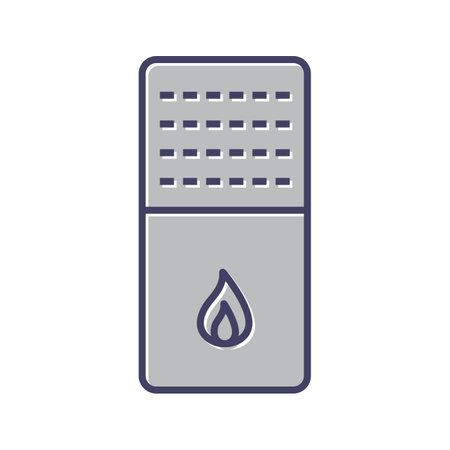 Unique Furnace Line Vector Iconのイラスト素材