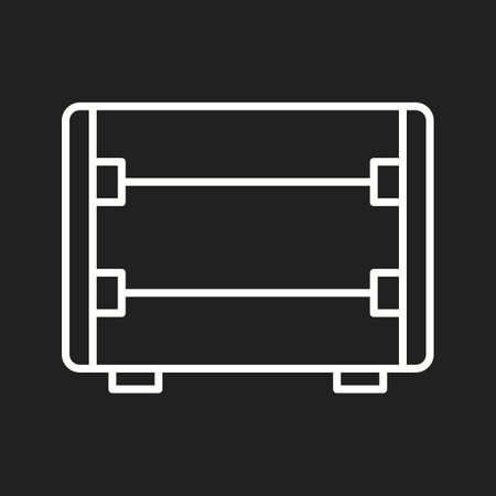 Unique Carbon Heater Line Vector Iconのイラスト素材