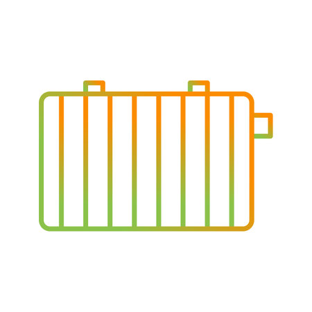 Unique Heat Radiator Line Vector Iconのイラスト素材