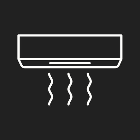 Unique Air Curtain Line Vector Iconのイラスト素材