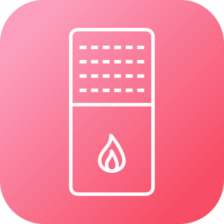 Unique Furnace Line Vector Iconのイラスト素材