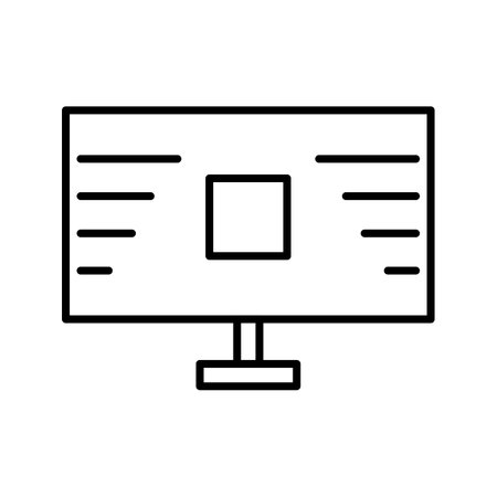 Unique Online Information Line Vector Iconのイラスト素材