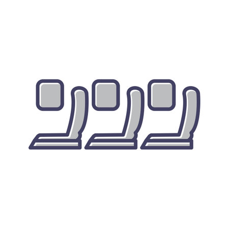 Unique Seats In Plane Line Vector Iconのイラスト素材