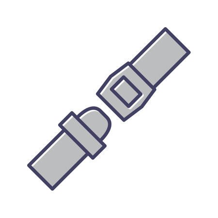 Unique Seat Belt Line Vector Iconのイラスト素材