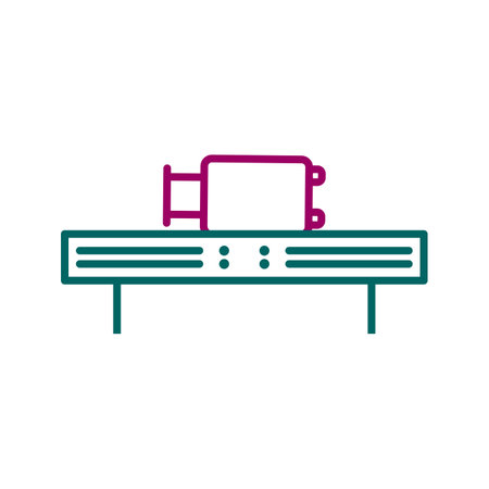 Unique Checking Bag Line Vector Iconのイラスト素材