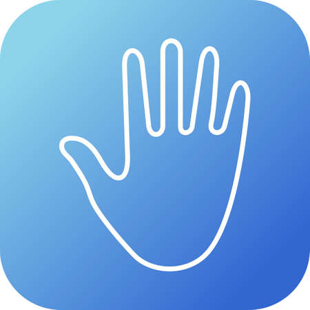 Hand sign vector line iconのイラスト素材