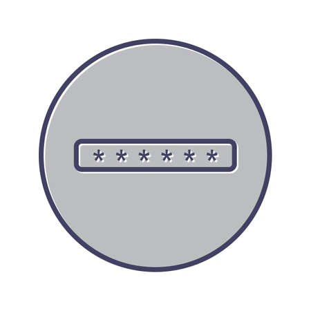 Unique line black icon of password field