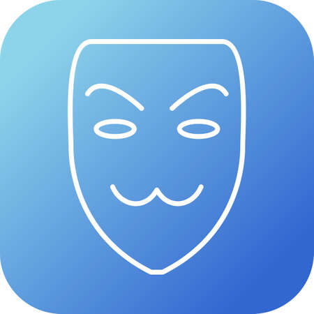 Beautiful Unique vector icon of hacker maskのイラスト素材