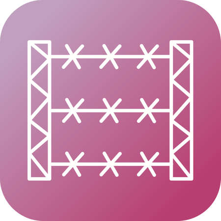 Unique Wire Vector Line Iconのイラスト素材