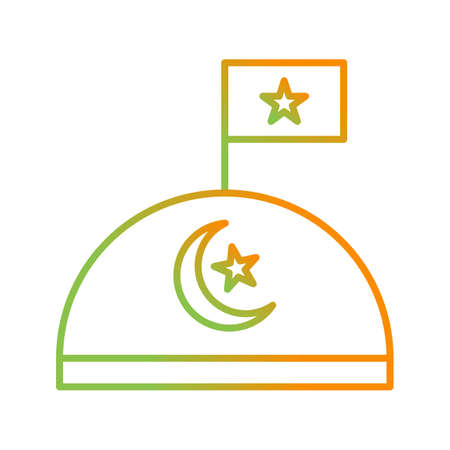 Unique Military Base Vector Line Iconのイラスト素材