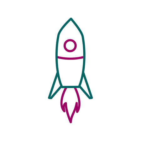 Unique Rocket line vector icon