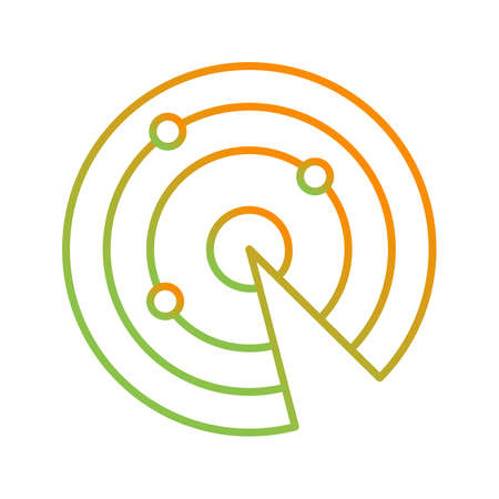 Unique Radar Vector Line Iconのイラスト素材