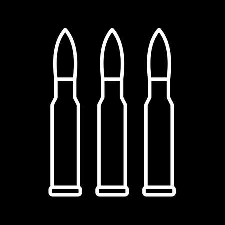 Unique Bullets Vector Line Iconのイラスト素材