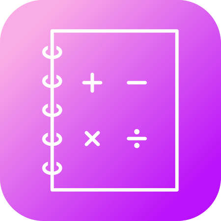 Unique Mathematics line vector iconのイラスト素材