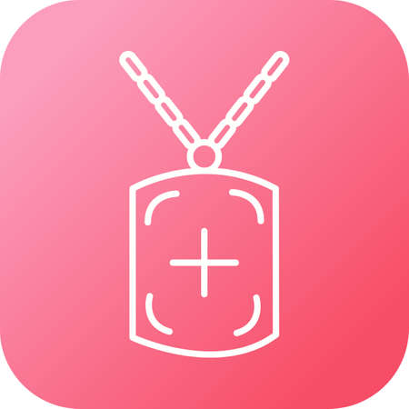 Unique Military Chain Vector Line Icon
