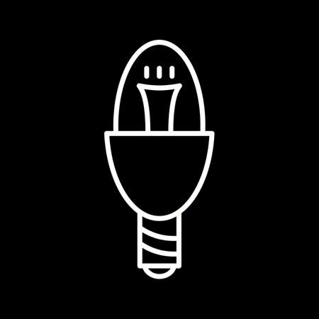 Unique Bulb line vector iconのイラスト素材
