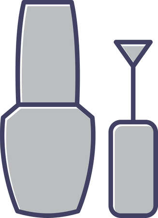 Unique Nailpolish Line Vector Iconのイラスト素材