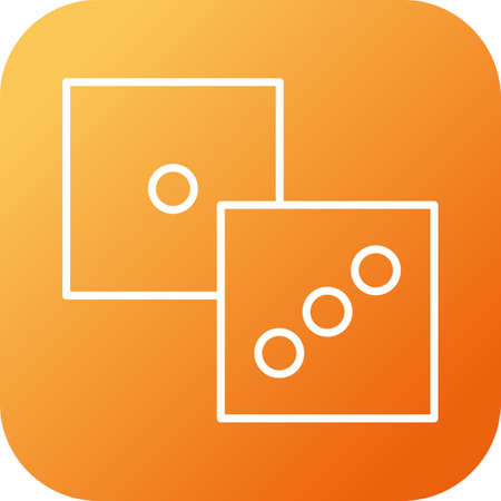 Unique Dice Line Vector Iconのイラスト素材