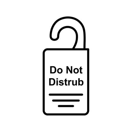 Unique Door Hanger Line Vector Iconのイラスト素材