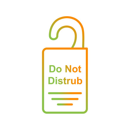 Unique Door Hanger Line Vector Iconのイラスト素材