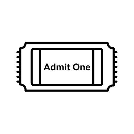 Unique Movie Ticket Line Vector Iconのイラスト素材