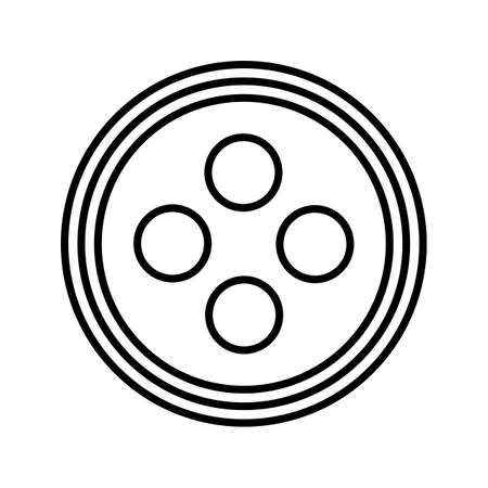 Unique Button Line Vector Iconのイラスト素材