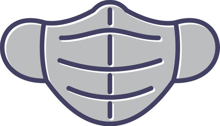 Unique Mask Line Vector Iconのイラスト素材