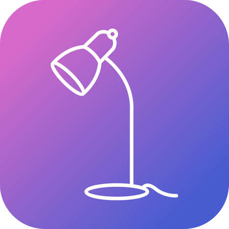 Unique Office Lamp Line Vector Iconのイラスト素材
