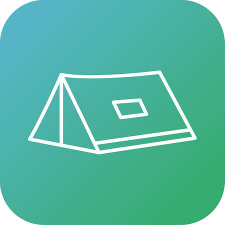 Unique Tent Line Vector Iconのイラスト素材