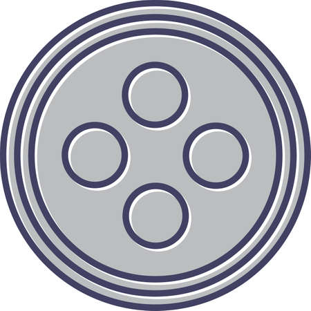 Unique Button Line Vector Iconのイラスト素材