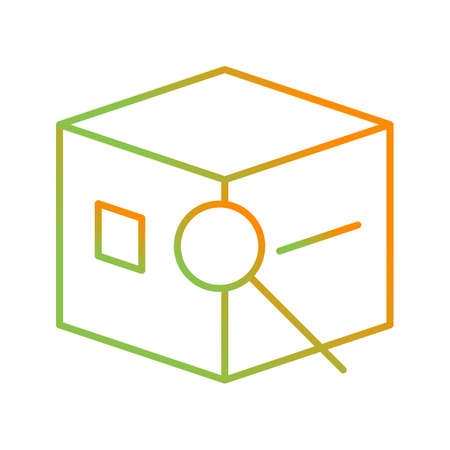 Unique Tracking Line Vector Iconのイラスト素材