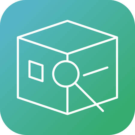 Unique Tracking Line Vector Iconのイラスト素材