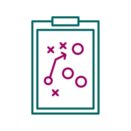 Unique Strategy Line Vector Iconのイラスト素材