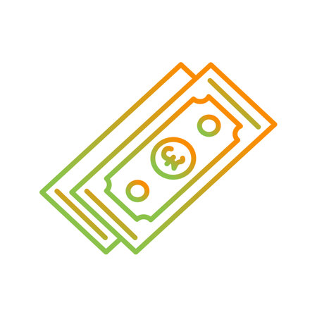 Unique Pound Currency Line Vector Iconのイラスト素材