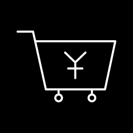 Unique Cart Line Vector Iconのイラスト素材