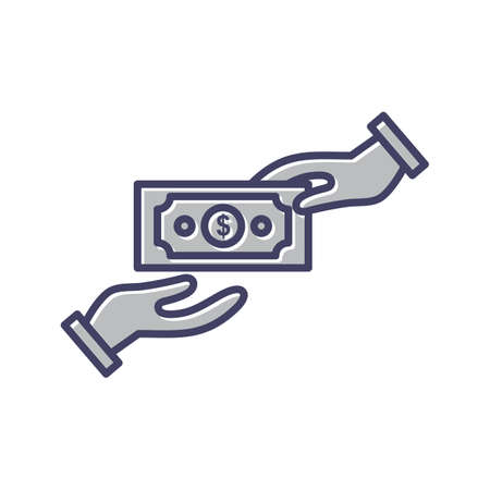 Unique Give Donation Line Vector Iconのイラスト素材