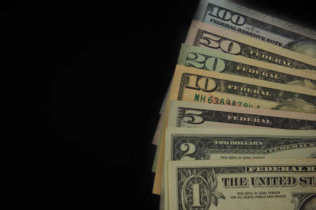 Dollars onto black