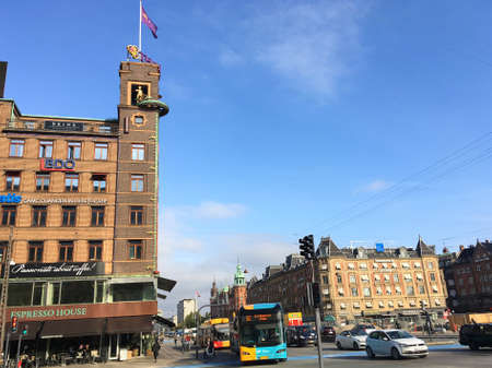 Copenhagen, Denmark - September 20, 2018:A view from H. C. Andersens Boulevard in Copenhagen on a...