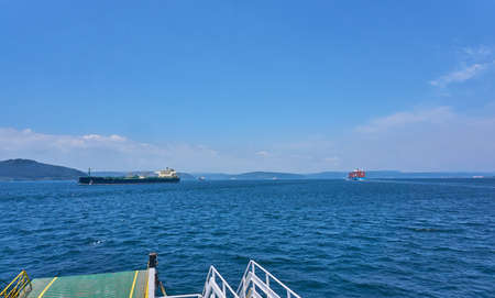 Tanker and Container Cargo Ship Logistics