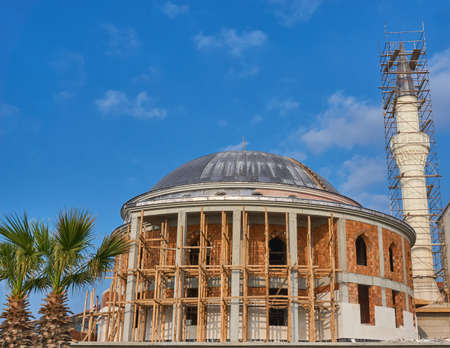 Construction site, building a mosque