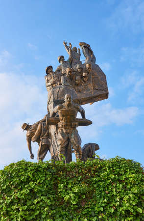 CANAKKALE, TURKEY, MAY 18, 2019: Respect of History Monument ( Tarihe SaygÄ± AnÄ±tÄ±) , is placed in the center of  Gallipoli.It points to all people Ataturk's great wish "Peace at home, Peace in the World" Gallipoli, Turkeyのeditorial素材